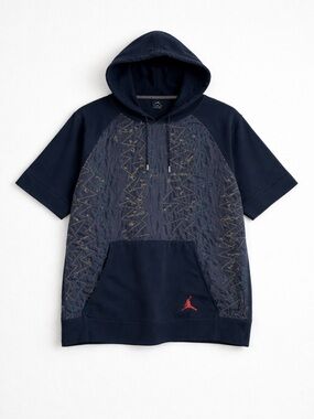 Nike Air Jordan VII Hoodie Mens Medium Navy Embroidered Jumpman Pullover Hoodie